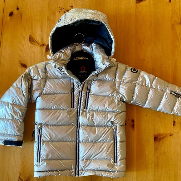 Silver Arctica Classic Packet Down Puffy Jacket - Youth Size Small